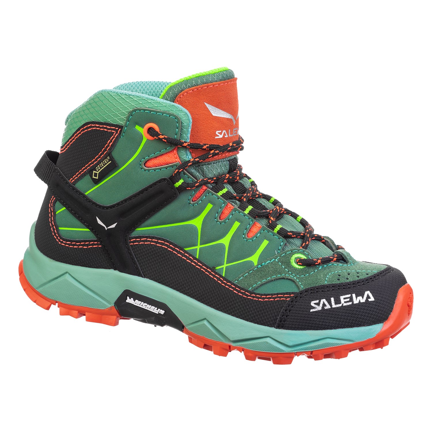 Botas Salewa Alp Trainer Mid GORE-TEX® Criança Verdes 698YDXGQW